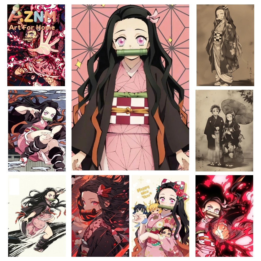 Photography Anime - لوحة قماشية أنيمي AZNM Demon Slayer