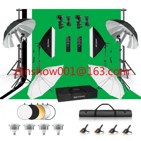 Photography Umbrella Lighting Kit - معدات استوديو الصور 2.6*3 م/2*3 م