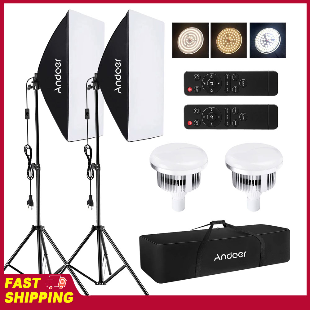 Photography Umbrella Lighting Kit - مجموعة إضاءة سوفت بوكس من أندوير،