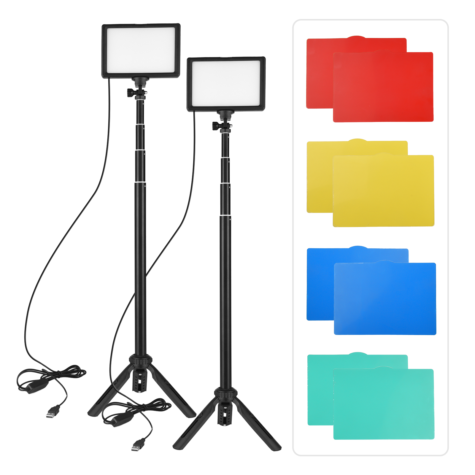 Photography Umbrella Lighting Kit - Andoer-LED مجموعة إضاءة الفيديو ، والإضاءة