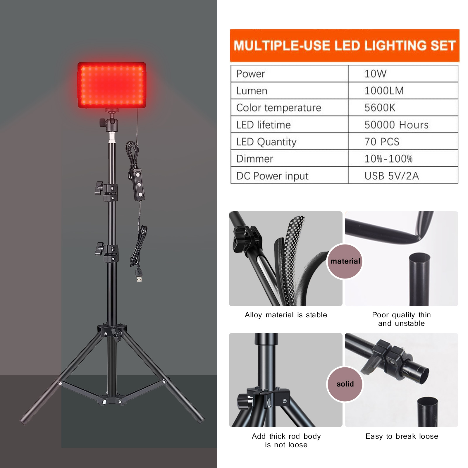 LED التصوير الفيديو الضوئي لوح - مراجعة Photography Umbrella Lighting Kit وسعره