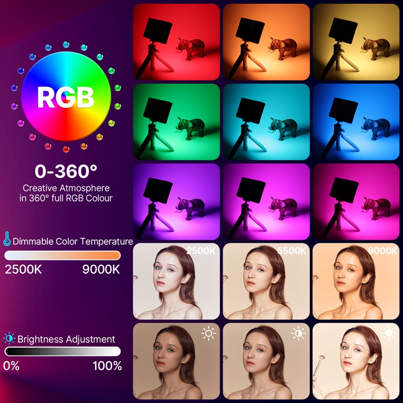 ضوء فيديو ULANZI LT002 RGB، لو - مراجعة Video Led Light Panel وسعره