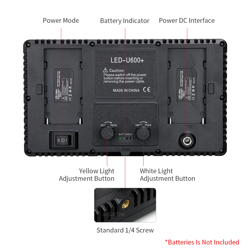 ضوء استوديو صور LED محمول U800 - مراجعة Video Led Light Panel وسعره