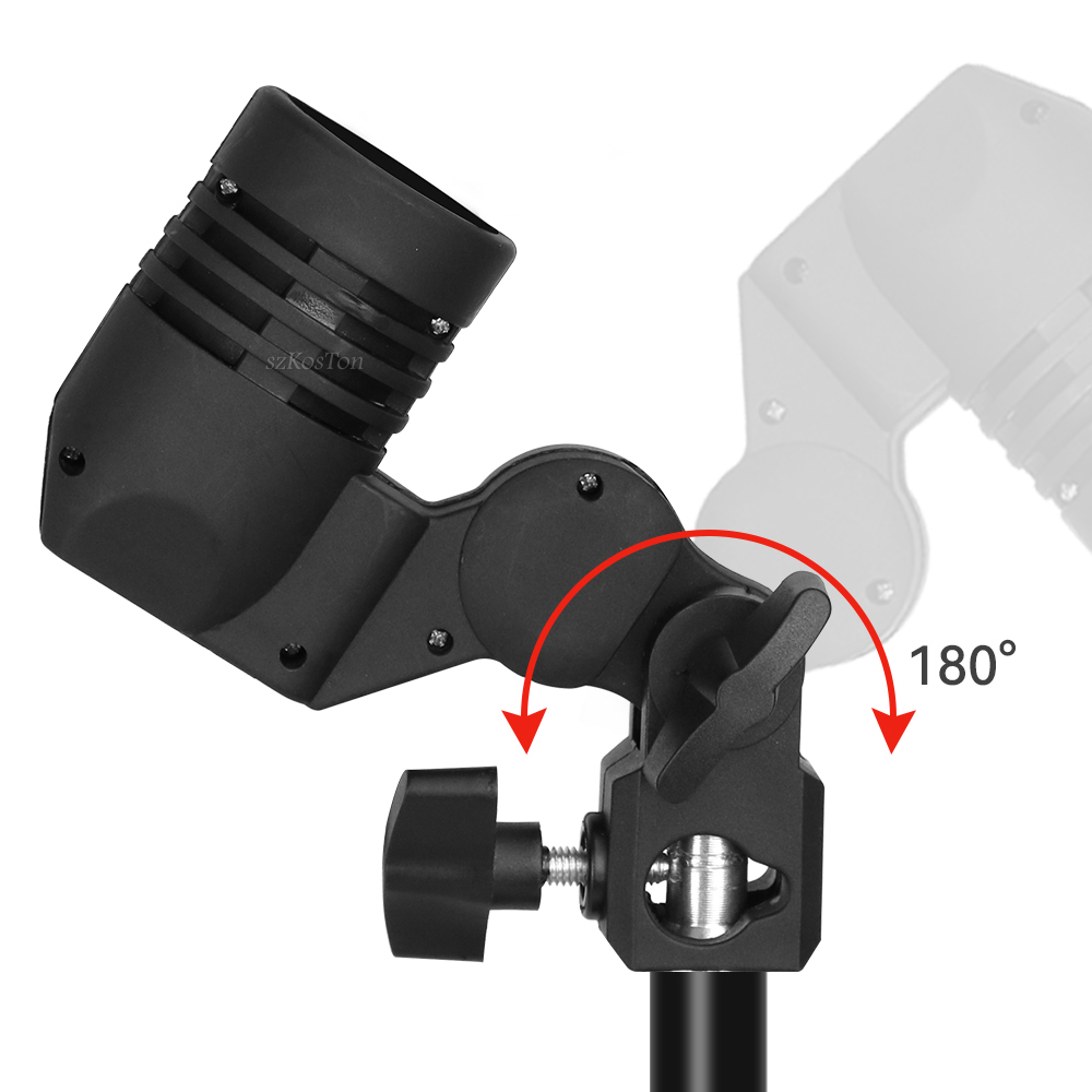 حامل لمبة برأس واحد E27 مقبس ف - مراجعة Photography Umbrella Lighting Kit وسعره