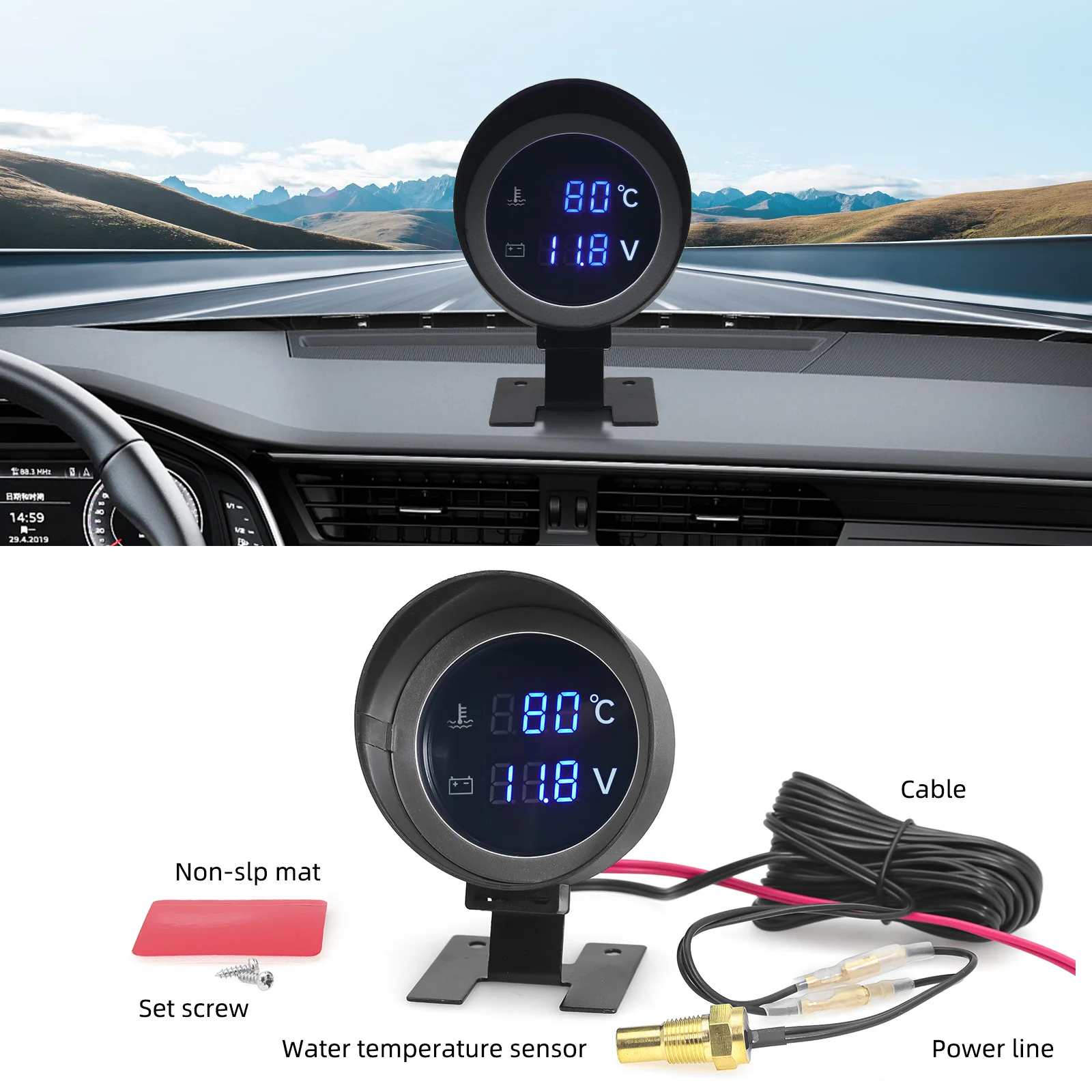 مقياس حرارة رقمي LED للسيارات  - مراجعة Light Meter Incident وسعره