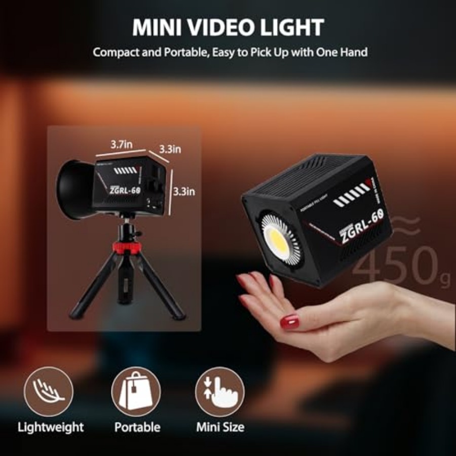 ضوء فيديو LED محمول بقوة 60 وا - مراجعة Photography Videos وسعره