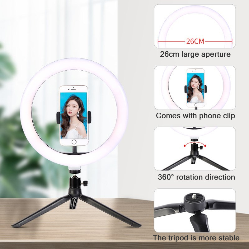 26 سنتيمتر 10 بوصة Led حلقة Se - مراجعة Photography Umbrella Lighting Kit وسعره