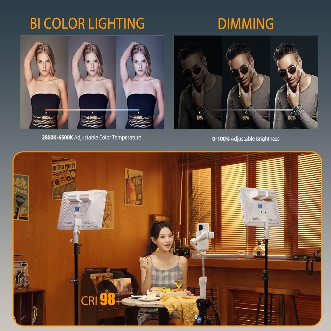 Godox P260C Pro LED لوحة إضاءة - مراجعة Video Led Light Panel وسعره