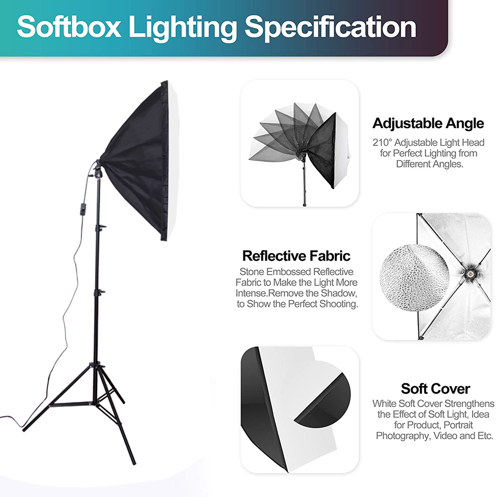 مجموعة معدات استوديو الصور الف - مراجعة Photography Umbrella Lighting Kit وسعره