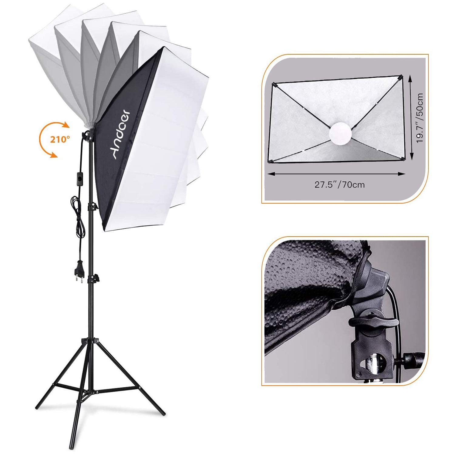 مجموعة إضاءة سوفت بوكس من أندو - مراجعة Photography Umbrella Lighting Kit وسعره